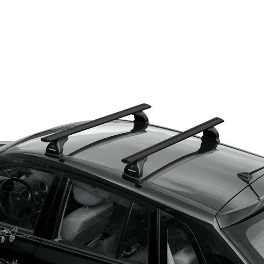 Barres de toit Abarth 500 (2008 - 2016) - Pour toit nu - Silenzio Noir Aluminium
