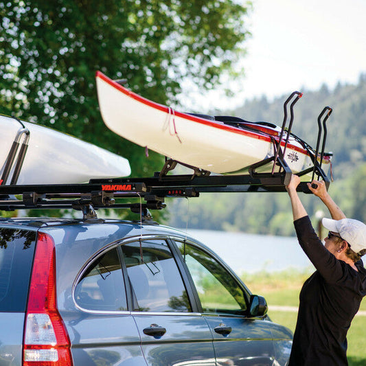 Yakima ShowDown : porte-kayak et planches coulissant avec assistance au chargement